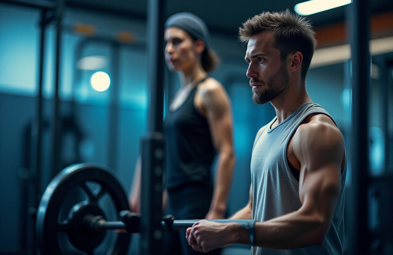 Strength and conditioning training with professional coach